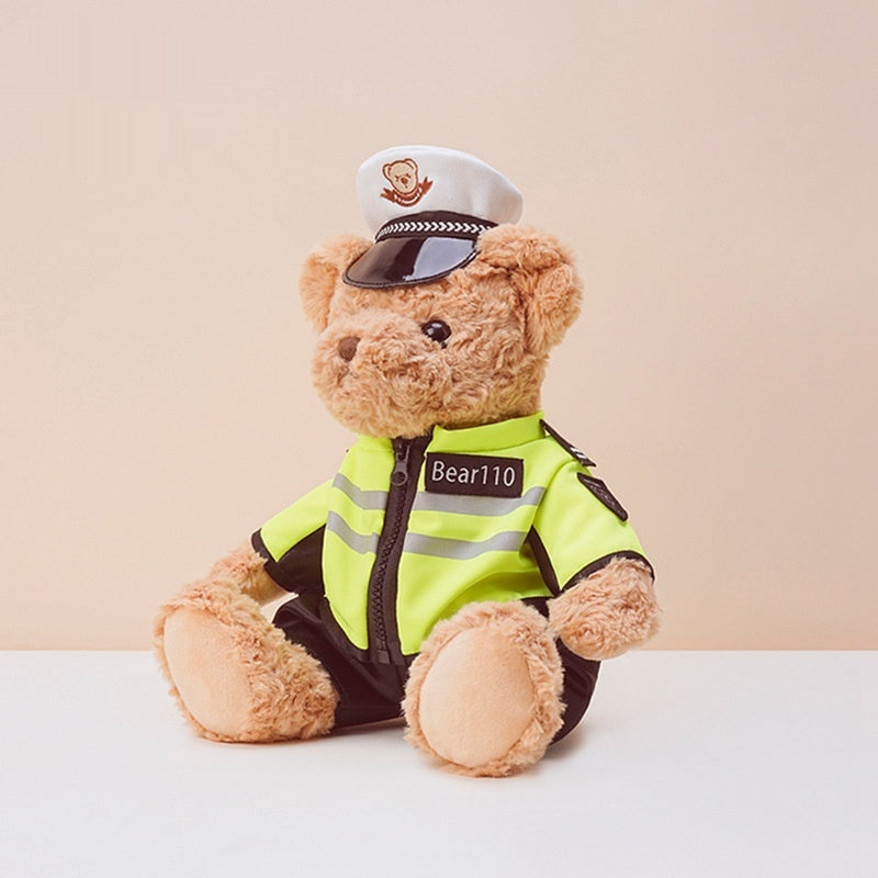 Hugs Baby Traffic Police Bear Doll Plush Toys