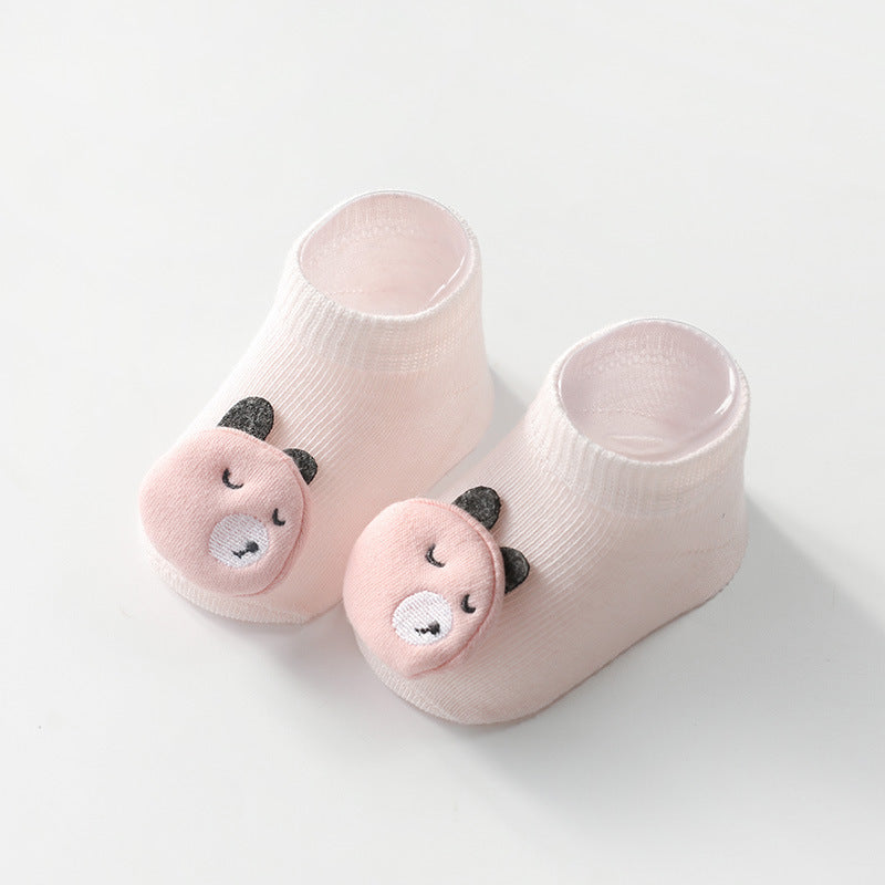 Children's Socks Cartoon Animal Accessories Baby Socks Dispensing Non-slip Glue