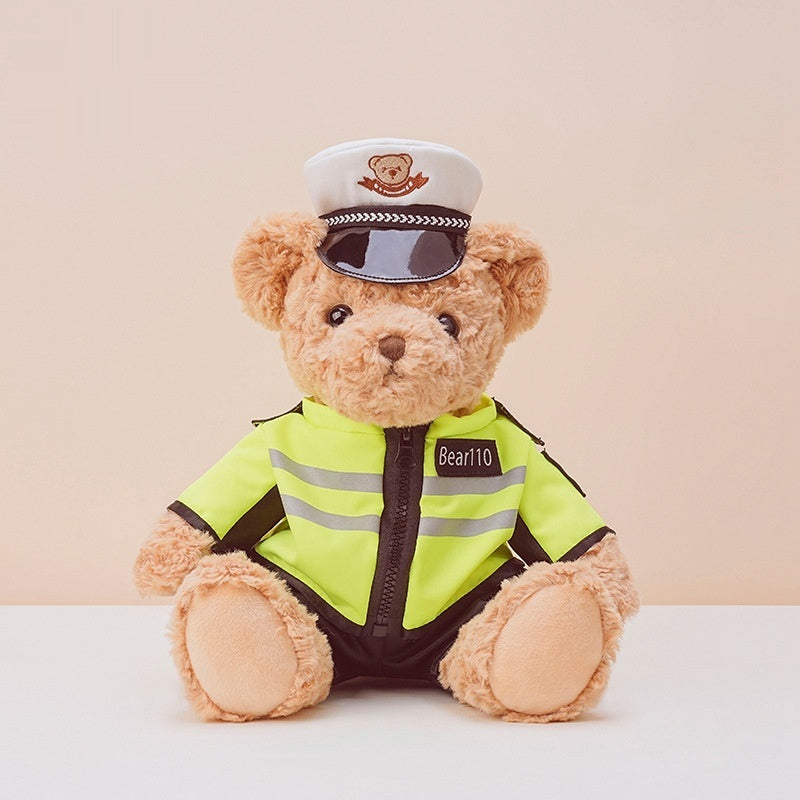 Hugs Baby Traffic Police Bear Doll Plush Toys