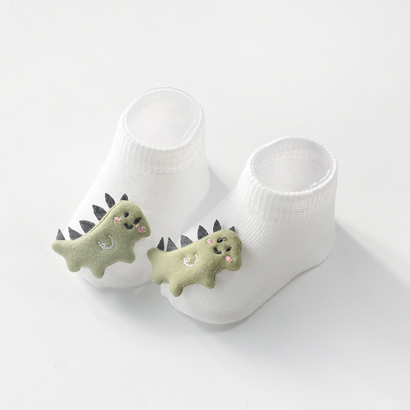 Children's Socks Cartoon Animal Accessories Baby Socks Dispensing Non-slip Glue