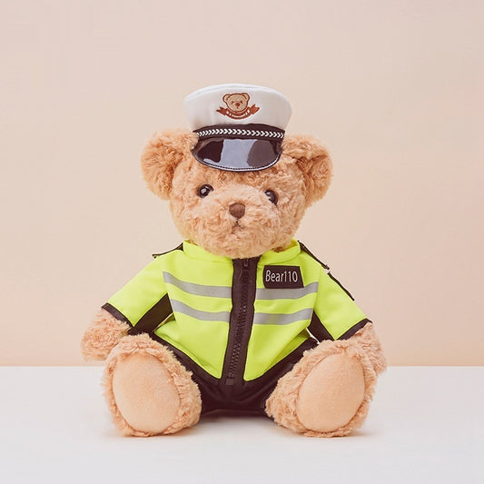 Hugs Baby Traffic Police Bear Doll Plush Toys